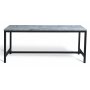 Texas matgrupp med 6 st Texas matstolar Brun PU + Texas matbord betong 180x90 cm