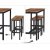 Set de table bar Gunnar 120 x 60 cm - Marron/noir