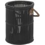 Ariston lanterna - Svart/skinnhandtag