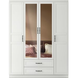 Henna kledingkast 140 x 50 x 210 cm - Wit Henna kledingkast 140 x 50 x 210 cm - Wit