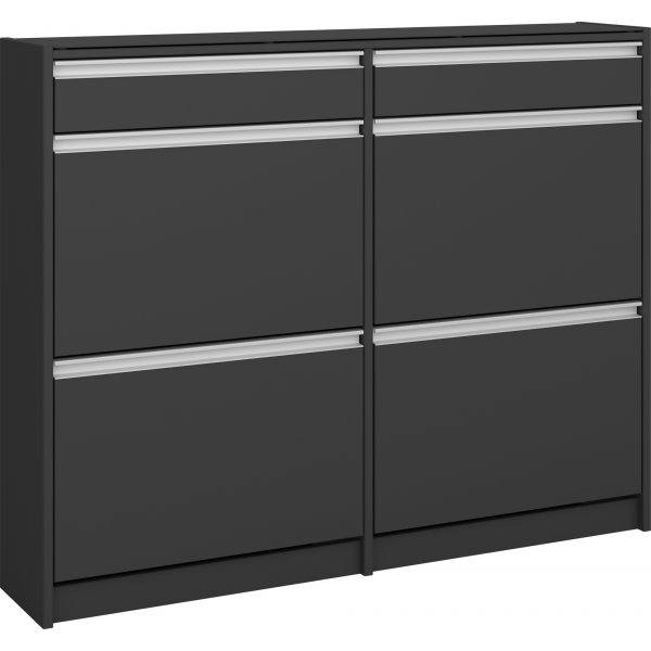Skyline skoskp 123,5 x 24,2 x 98,5 cm - Svart