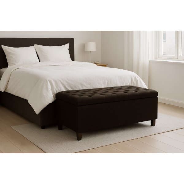 Sängkista Hasslö 120 cm - Mörkbrun Sängkista Hasslö 120 cm - Mörkbrun