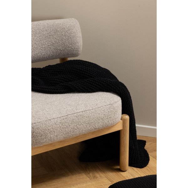 Burley f�t�lj - Beige boucl�/ek