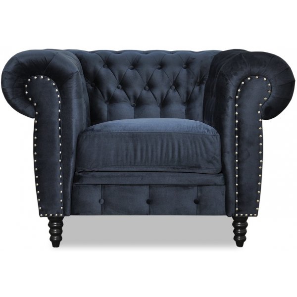 Ashford chesterfield ftlj - Mrkbl sammet