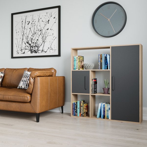 Ridge bokhylla - Ek/antracit Ridge bokhylla - Ek/antracit