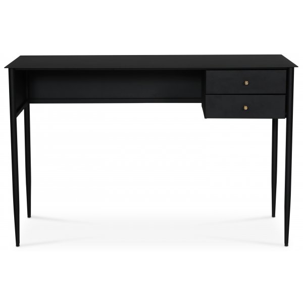 Flash skrivbord 120x50 cm - Svart / Mssing