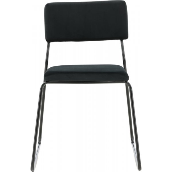 Chaise Frequency - Velours noir