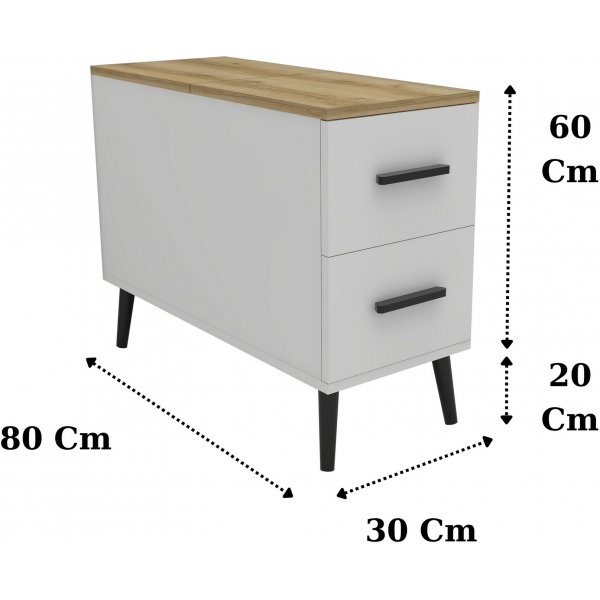 Island sidobord - Vit/beige Island sidobord - Vit/beige