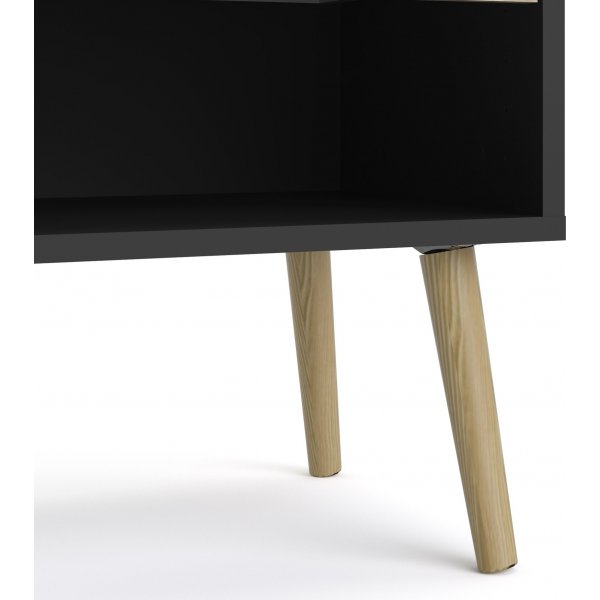 Oslo sngbord - Svart/ek