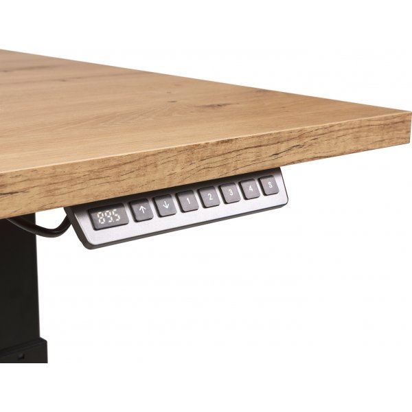 Space höj och sänkbart skrivbord höger 140 x 90 cm - Ek Space höj och sänkbart skrivbord höger 140 x 90 cm - Ek