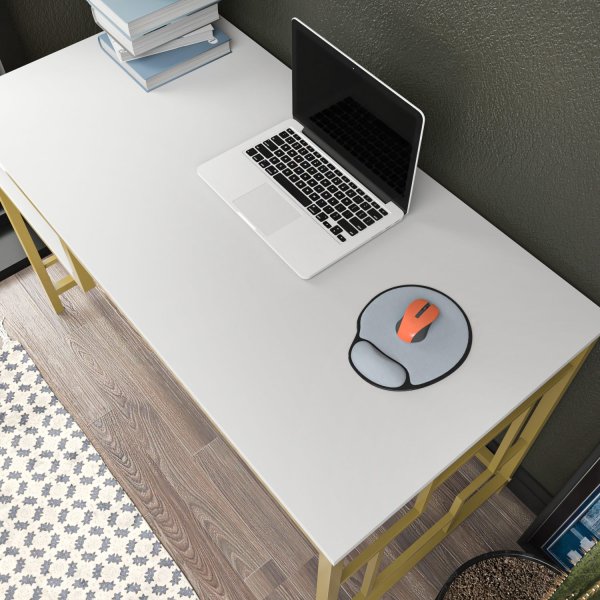 Bureau Kennesaw 120 x 60 cm - Or/blanc