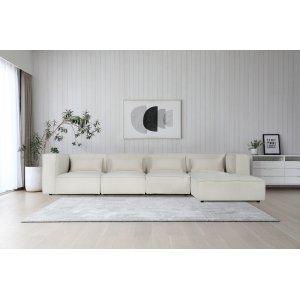 Nees modulsoffa i vit bouclé - combo 1 Nees modulsoffa i vit bouclé - combo 1
