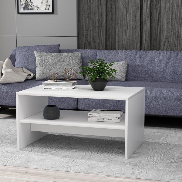Table basse Apollon 90 x 45 cm - Blanc