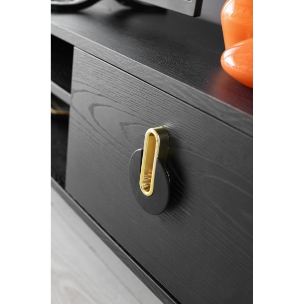 Meuble TV Royal - Noir/or Meuble TV Royal - Noir/or