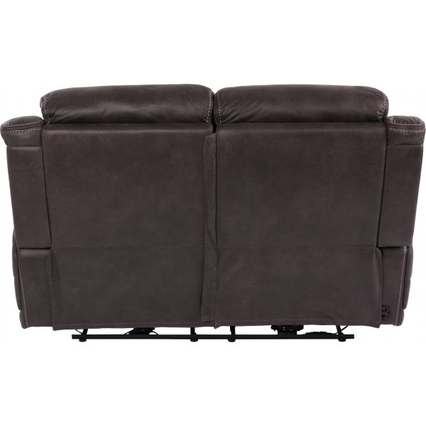 Teddy 2-sits reclinersoffa el - Brun