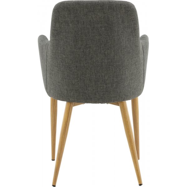 Fauteuil Paolo - Gris foncé/chêne Fauteuil Paolo - Gris foncé/chêne