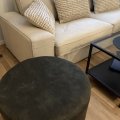 Kundbild Sandy rund sittpuff - Vintage Brun