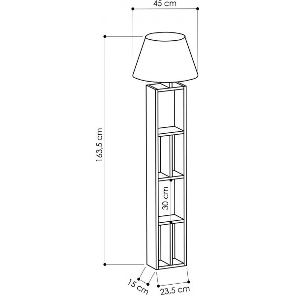 Giorno golvlampa - Sonoma ek/svart