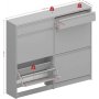 Skyline skoskp 123,5 x 24,2 x 98,5 cm - Svart