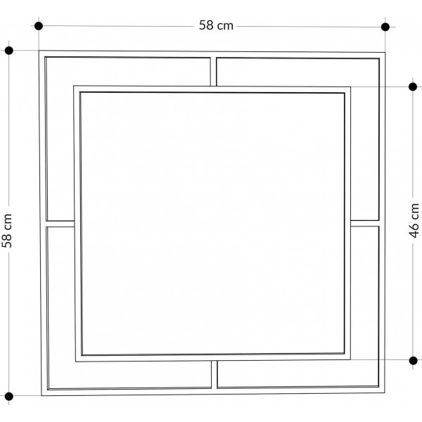 Corner spegel - Svart Corner spegel - Svart