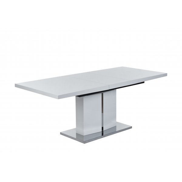Rartliff matbord 160-200 cm förlängningsbart - Vit / Metall Rartliff matbord 160-200 cm förlängningsbart - Vit / Metall