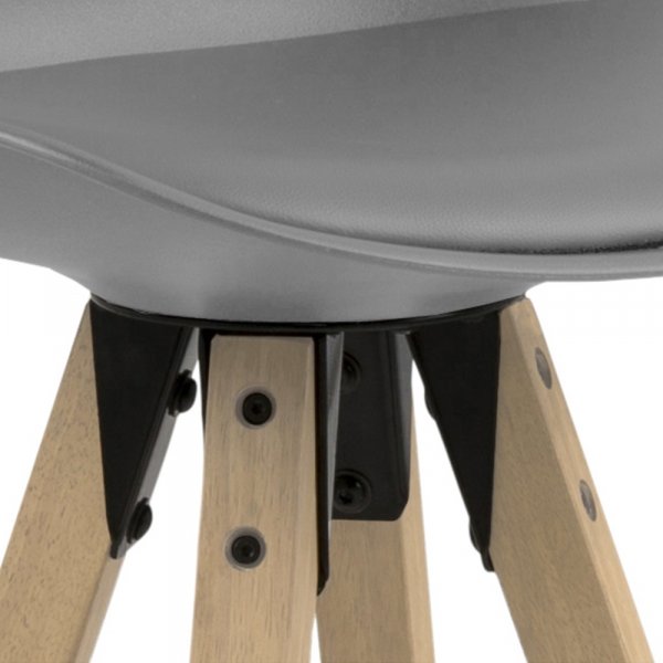 Dima barstol - Gr PU/gummitr