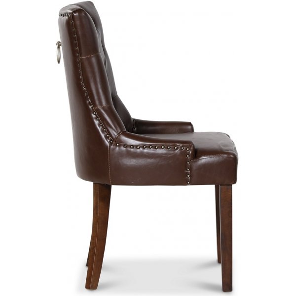 Lamier matgrupp Bord med 4 st Tuva stolar i brun PU med rygghandtag Lamier matgrupp Bord med 4 st Tuva stolar i brun PU med rygghandtag