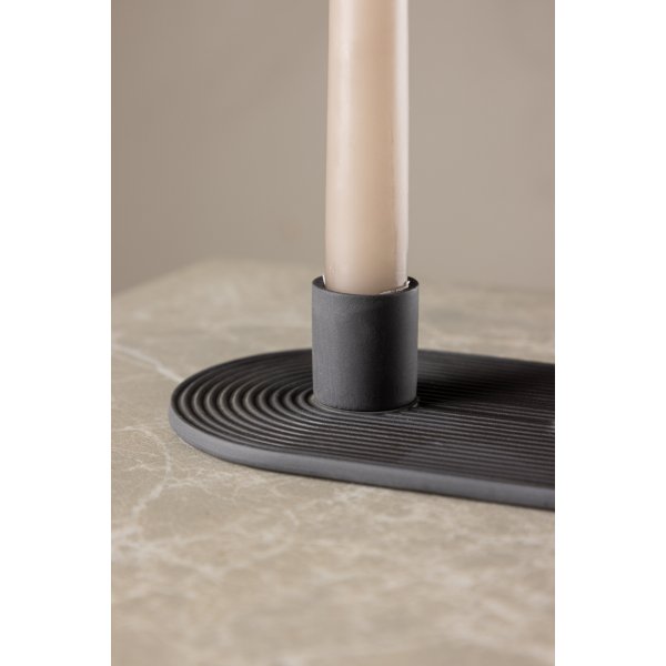 Dian ljusstake 24 x 10,5 x 4 cm - Svart