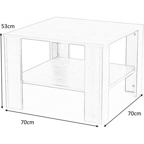 Table basse Pacey 70 cm - Chêne Sonoma Table basse Pacey 70 cm - Chêne Sonoma