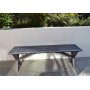 Scottsdale sittbnk 140 cm - Shabby Chic Gr + Textilskydd fr mbler
