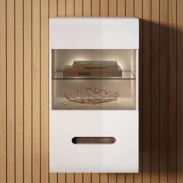 Lunden v�ggsk�p - Vit h�gglans