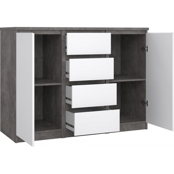 Buffet Naia - Béton/blanc Buffet Naia - Béton/blanc