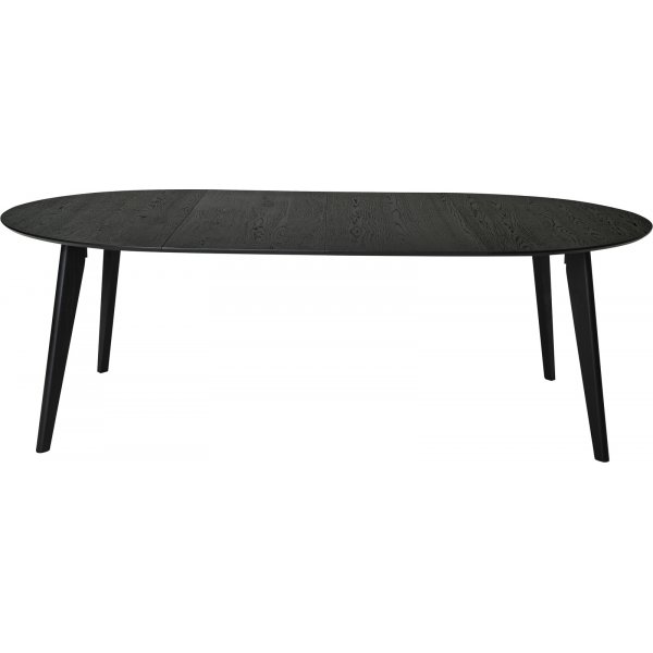 Table  manger Sagene 130-230 x 130 cm - Chne laqu noir
