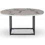 Sintorp runt soffbord 90 cm - Vit marmor (Exklusivt laminat)