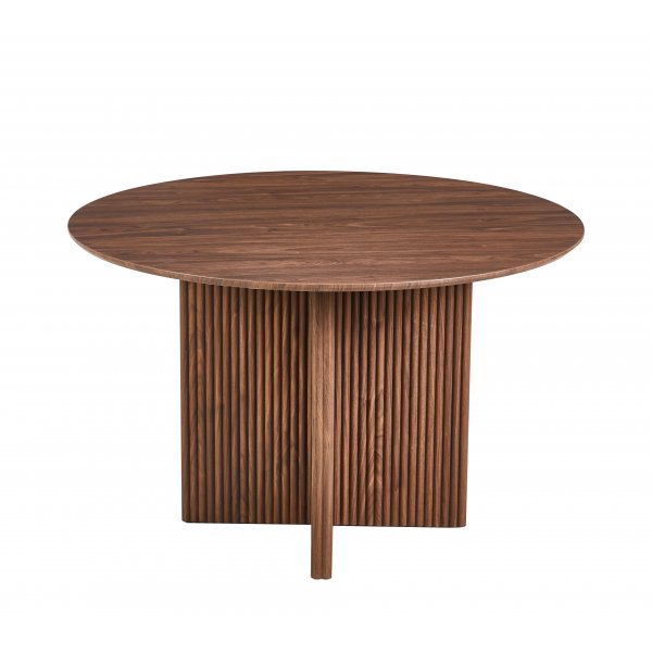 Matgrupp Crossby bord �120cm i valn�t med 4st Ludvig matstol i valn�t