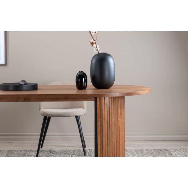 Table à manger ovale Bianca 200x90 cm - Noyer Table à manger ovale Bianca 200x90 cm - Noyer