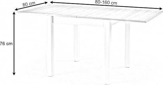 Table à manger extensible Yaritza 80-160 cm - Chêne Sonoma Table à manger extensible Yaritza 80-160 cm - Chêne Sonoma