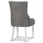 Decotique stol med kromade nitar (Rygghandtag) - Gr/Vit + Flckborttagare fr mbler