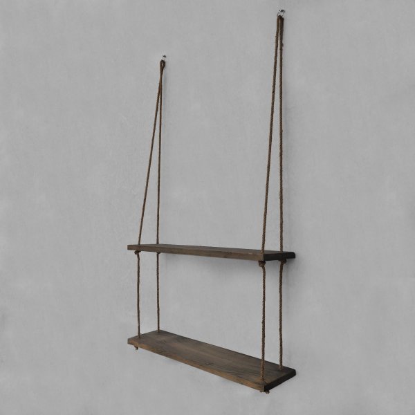 Abstracte wandplank 42 - Walnoot