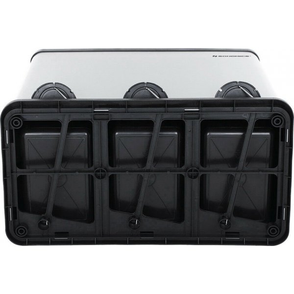 Poubelle Luan 54 l - Argent/noir