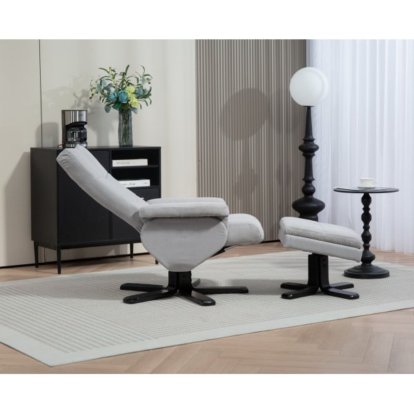 Ftlj med fotpall - Stllbar + Mbeltassar