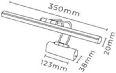 Fleet wandlamp B:35 cm - Chroom