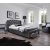 Cadre de lit Binta 160x200 cm avec rangement en velours gris + Kit d\\\'entretien des meubles pour textiles