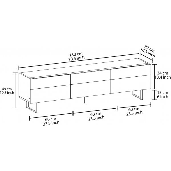 Sign TV-bänk - Svart/ek Sign TV-bänk - Svart/ek