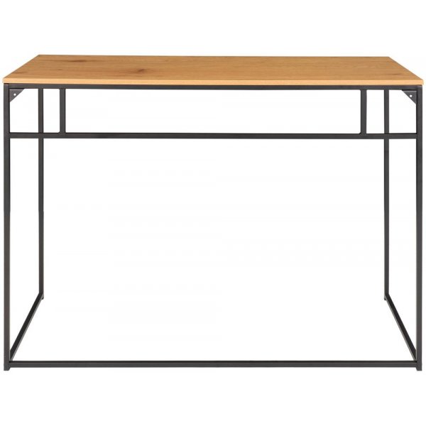 Bureau Blanc 45x100 cm - Noir/imitation chne