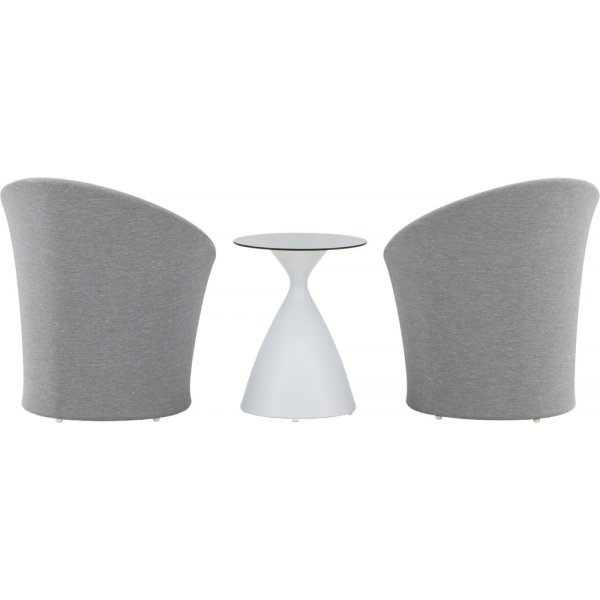 Groupe lounge Spoga - Gris/Blanc Groupe lounge Spoga - Gris/Blanc