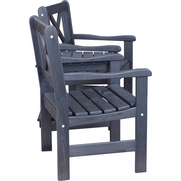 Salon de jardin Europe - Causeuse - Noir Salon de jardin Europe - Causeuse - Noir