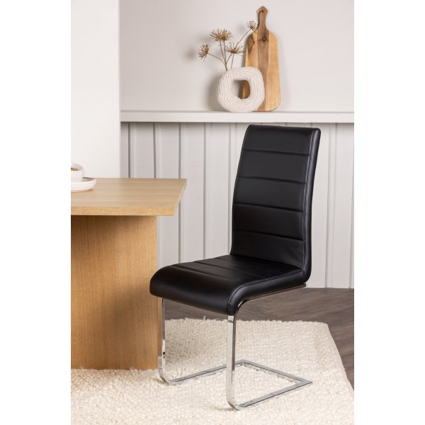 Tempo matstol - Svart PU