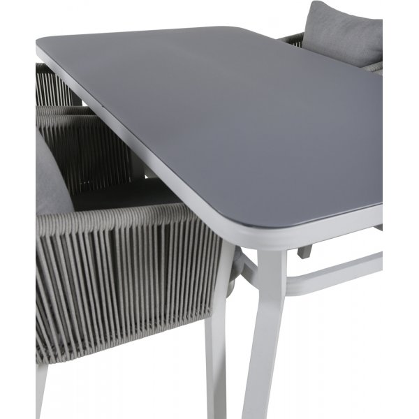 Virya utematgrupp med 4 st Virya stolar - Grå/Vit Virya utematgrupp med 4 st Virya stolar - Grå/Vit