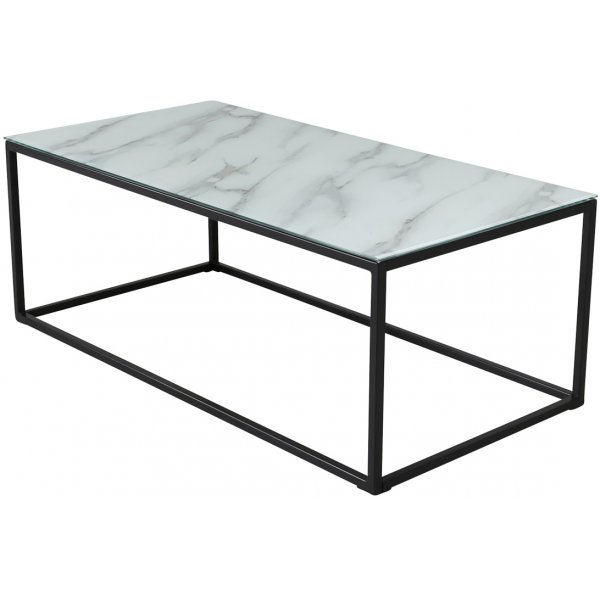 Link soffbord 120x60 cm - Svart/marmor